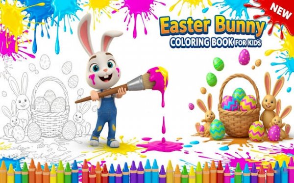 Easter Bunny Coloring Book: Free Kids Game Online