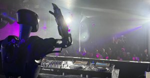 Combat-Trained Robot Spins Tracks at San Francisco Club